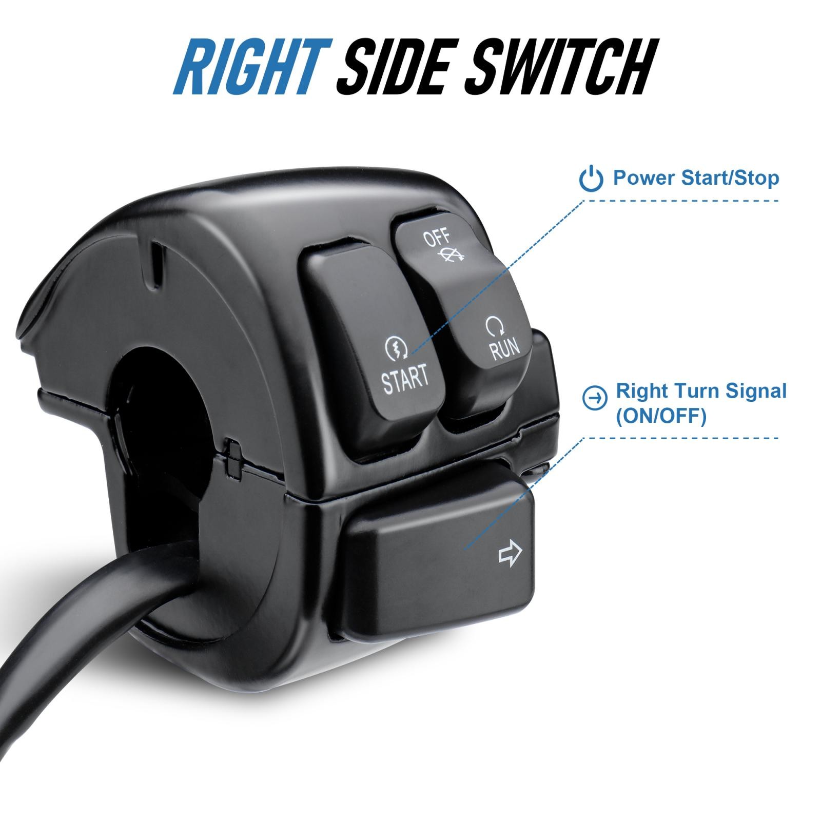 Handlebar Switch Control with Wiring Harness for Harley 1996-2006 Dyna Softail