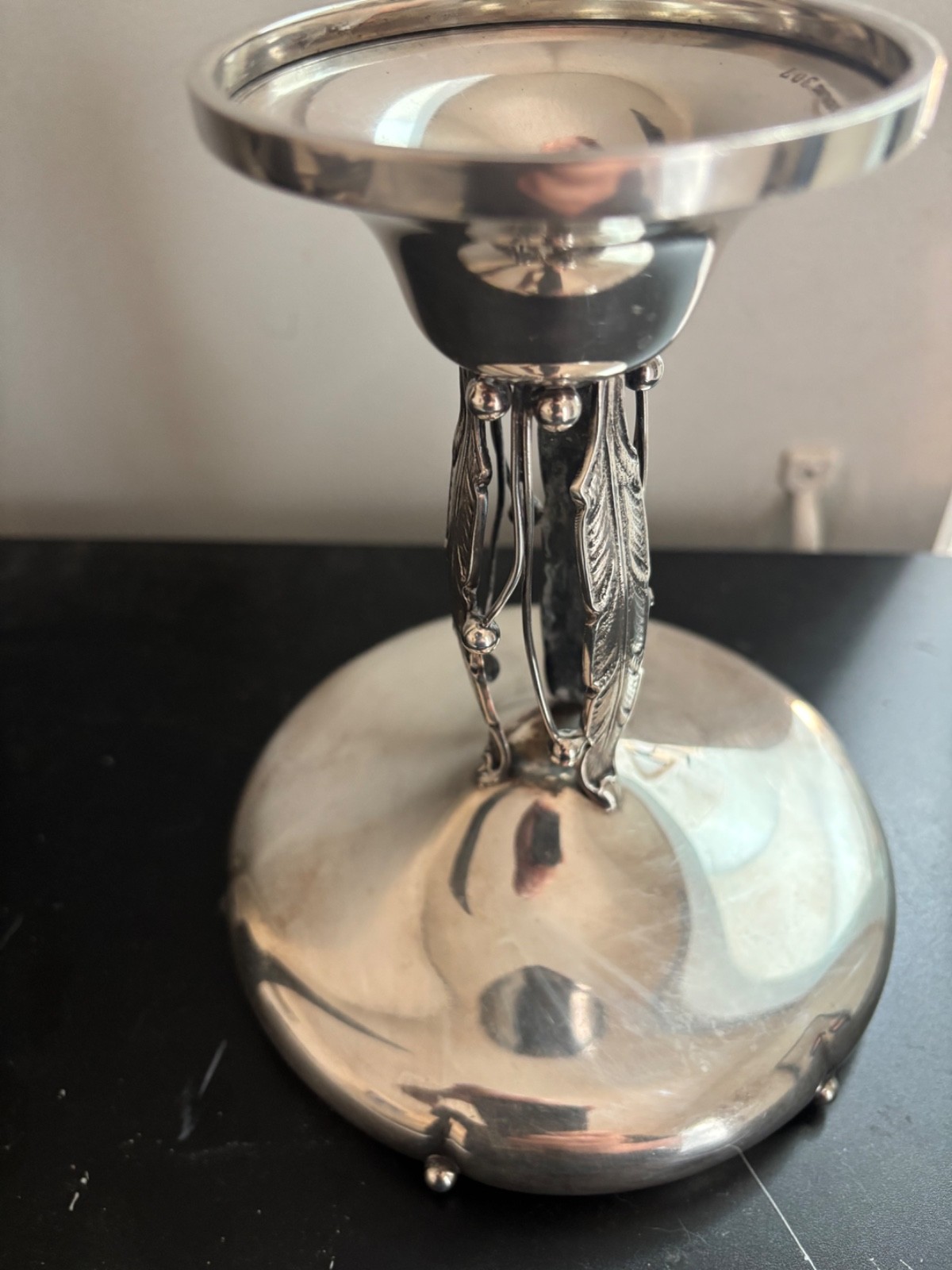 Watson Sterling Silver Heavy Compote Unique Design Minty Gem