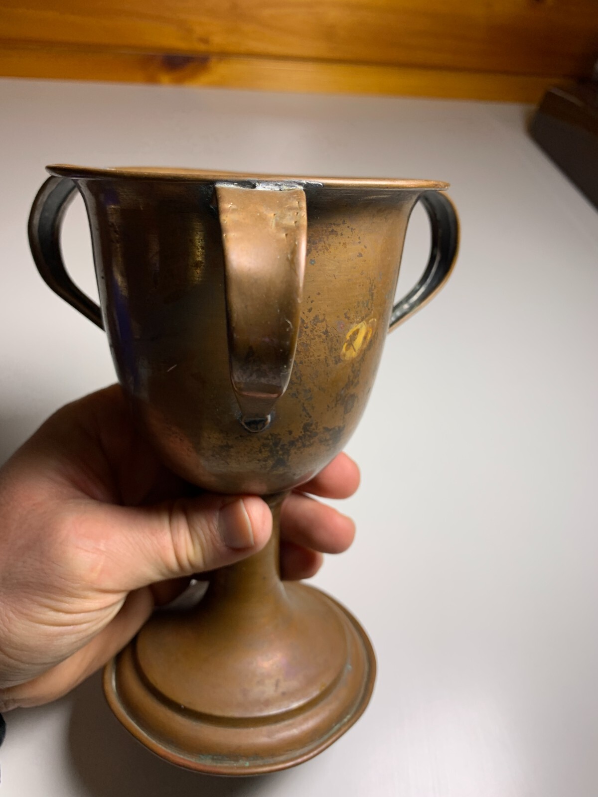 Antique Vintage Copper Cup Mug Chalice Goblet Medieval Renaissance Gothic Knight