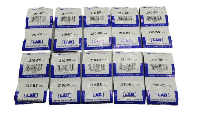 10-PACK Lab Security Universal Replacement Pins .005 Increments Bottom Size .210