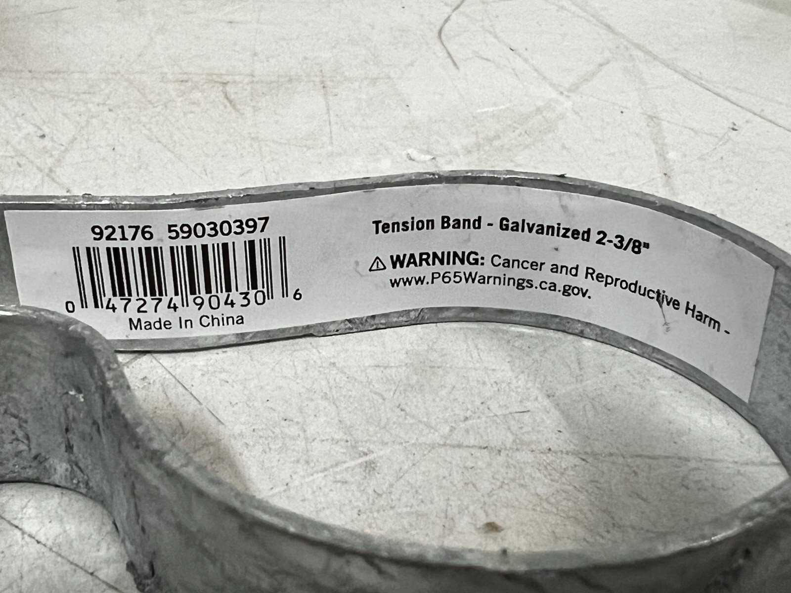 CASE OF 75 Merchant Metals 2-3/8" Galvanized Aluminum Tension Bands 92176