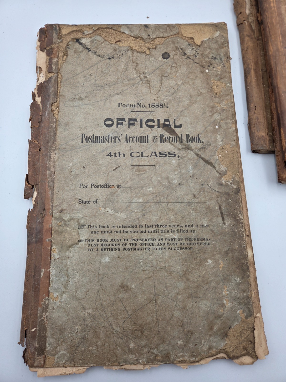 (4) Antique Postmasters Account Record Book 4th Class Abilene Virginia 1899-1906