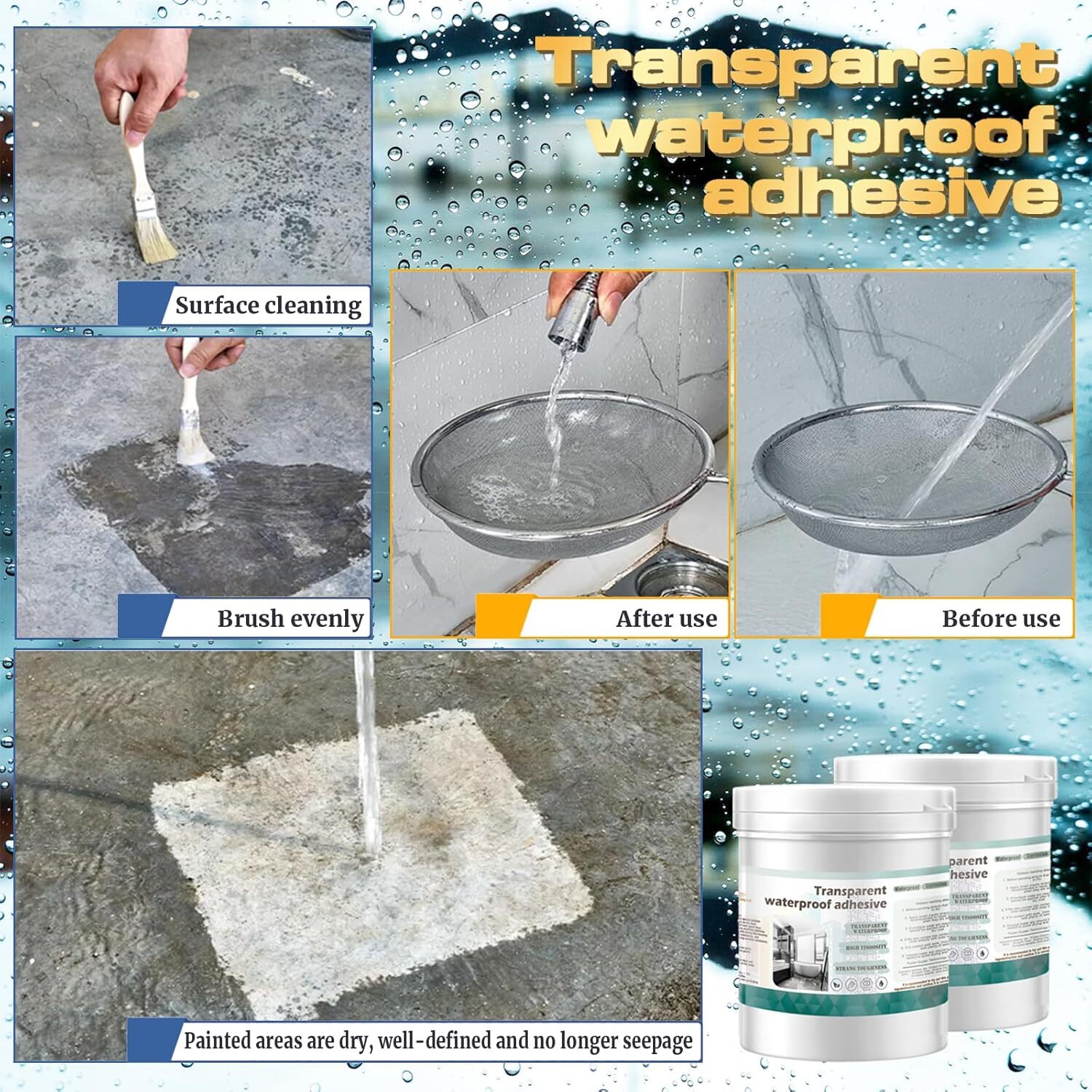 Transparent Waterproof Coating, Invisible Waterproof Agent Indoor & Outdoor