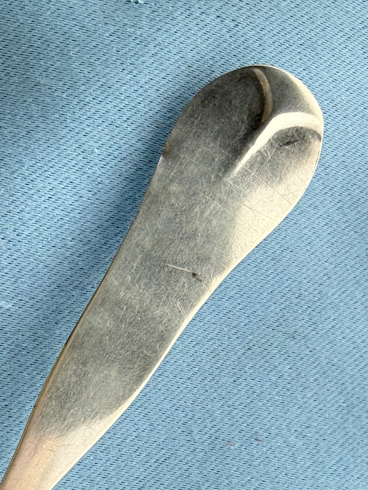 Mixed Lot Coin Silver 3 Soup or Desert Spoons Mixed Makers Mono 7 Inch 68 Grams