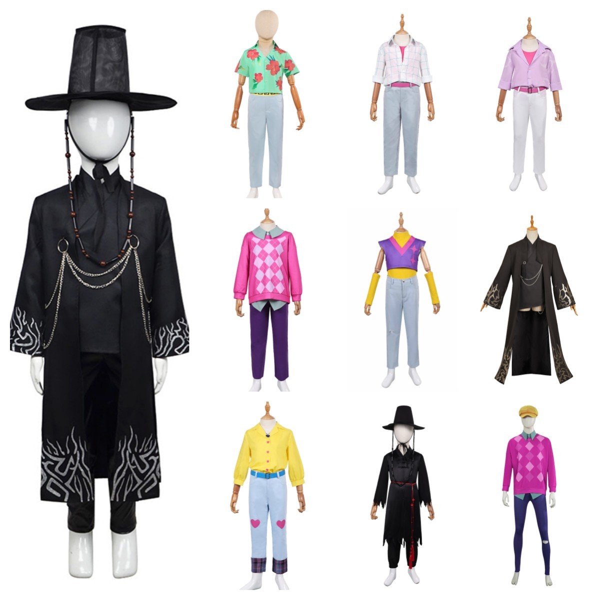 Korean Superstar Saja Hunter Jinu Costume Cosplay Baby Mystery Demon Jinu suit