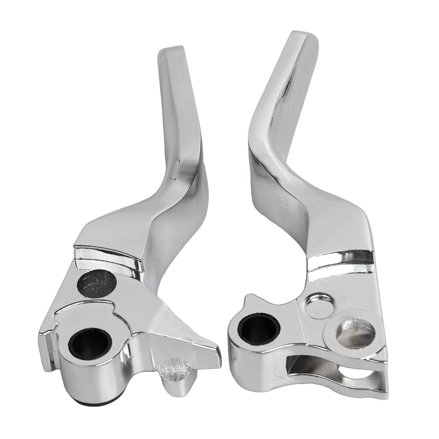 Chrome Shorty Brake Clutch Levers For Harley Softail Dyna Road King EFI FLHRI