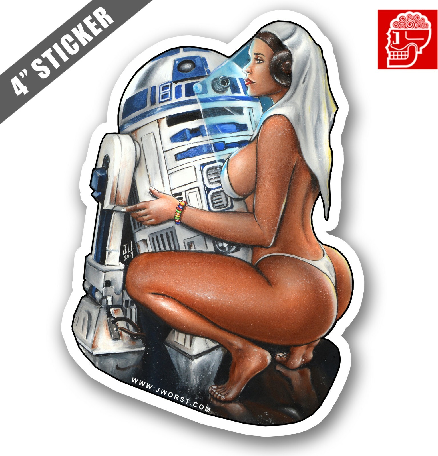 JEREMY WORST R2PIMP2 Cosplay Art r2d2 Princess leia Poster Canvas Sexy Star Wars