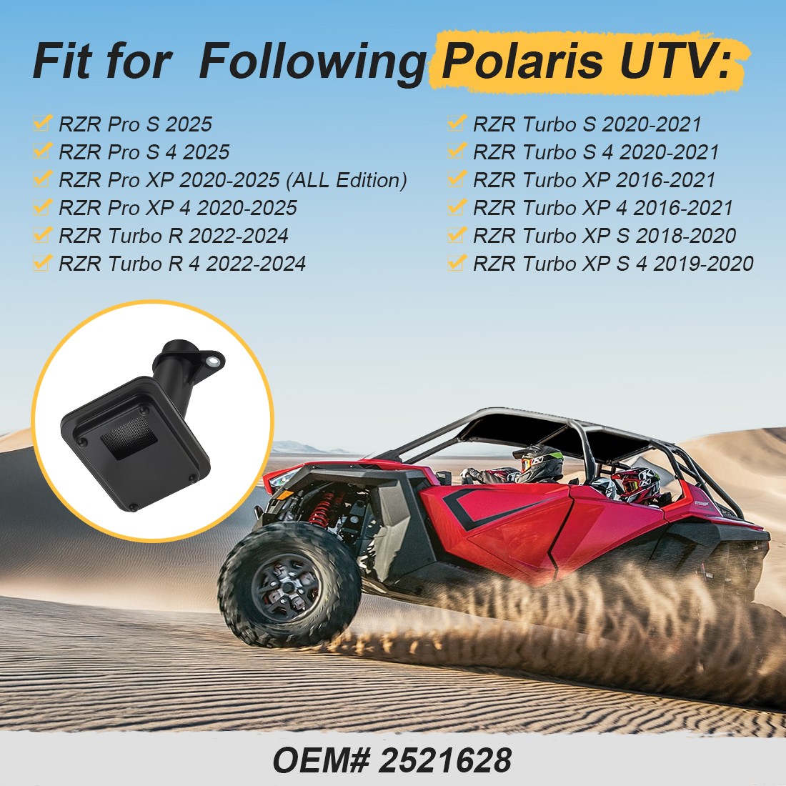 Oil Pickup Tube 2521628 Fit Polaris RZR XP Turbo / RZR Pro XP / RZR Turbo R S 4