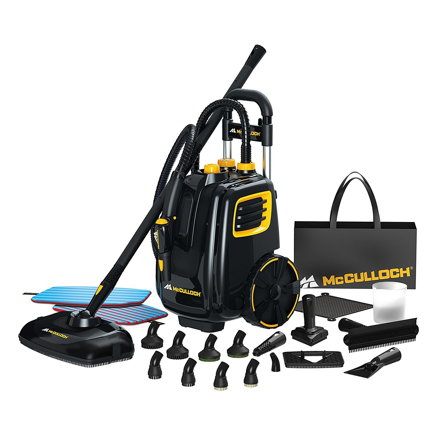 McCulloch 1500W Multipurpose Deluxe Canister Steam Cleaner w/ 23 Accessories