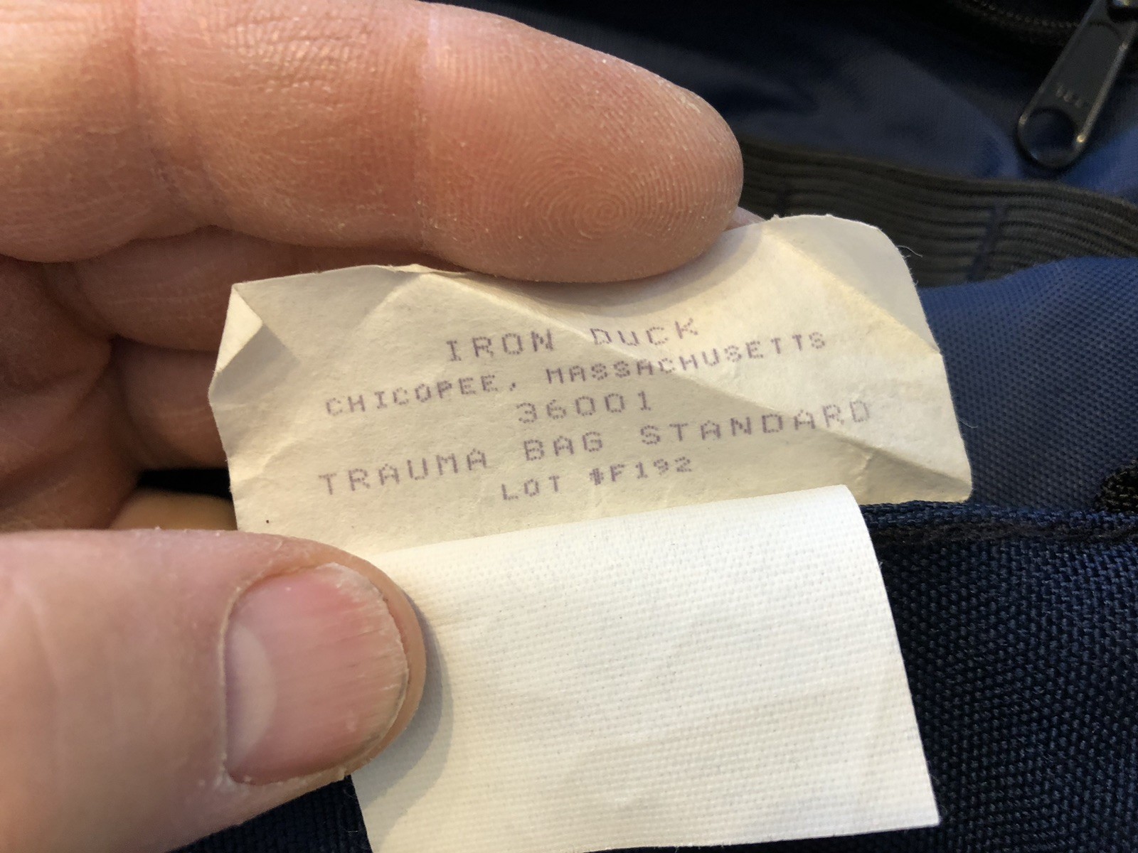 Iron Duck Built For Life 36001S Blue Standard Trauma Bag 17” X 9” X 7” USA