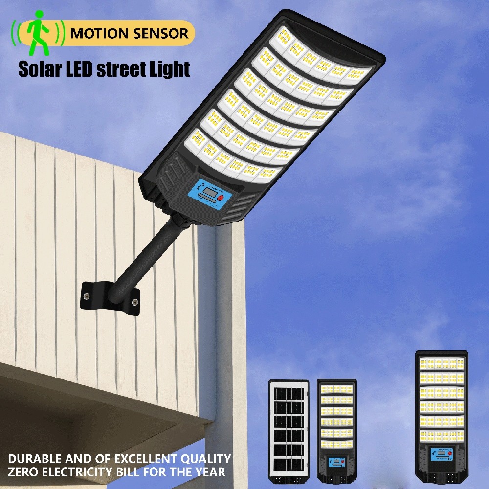 20000000LM Commercial LED Solar Street Light Outdoor Dusk to Dawn Road Area Lamp