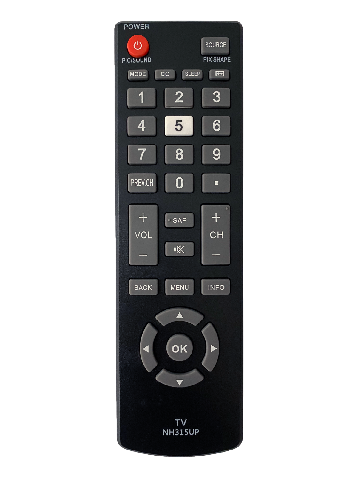 NH315UP New Sanyo TV Remote for Sanyo LED HDTV Smart TV NH315UP