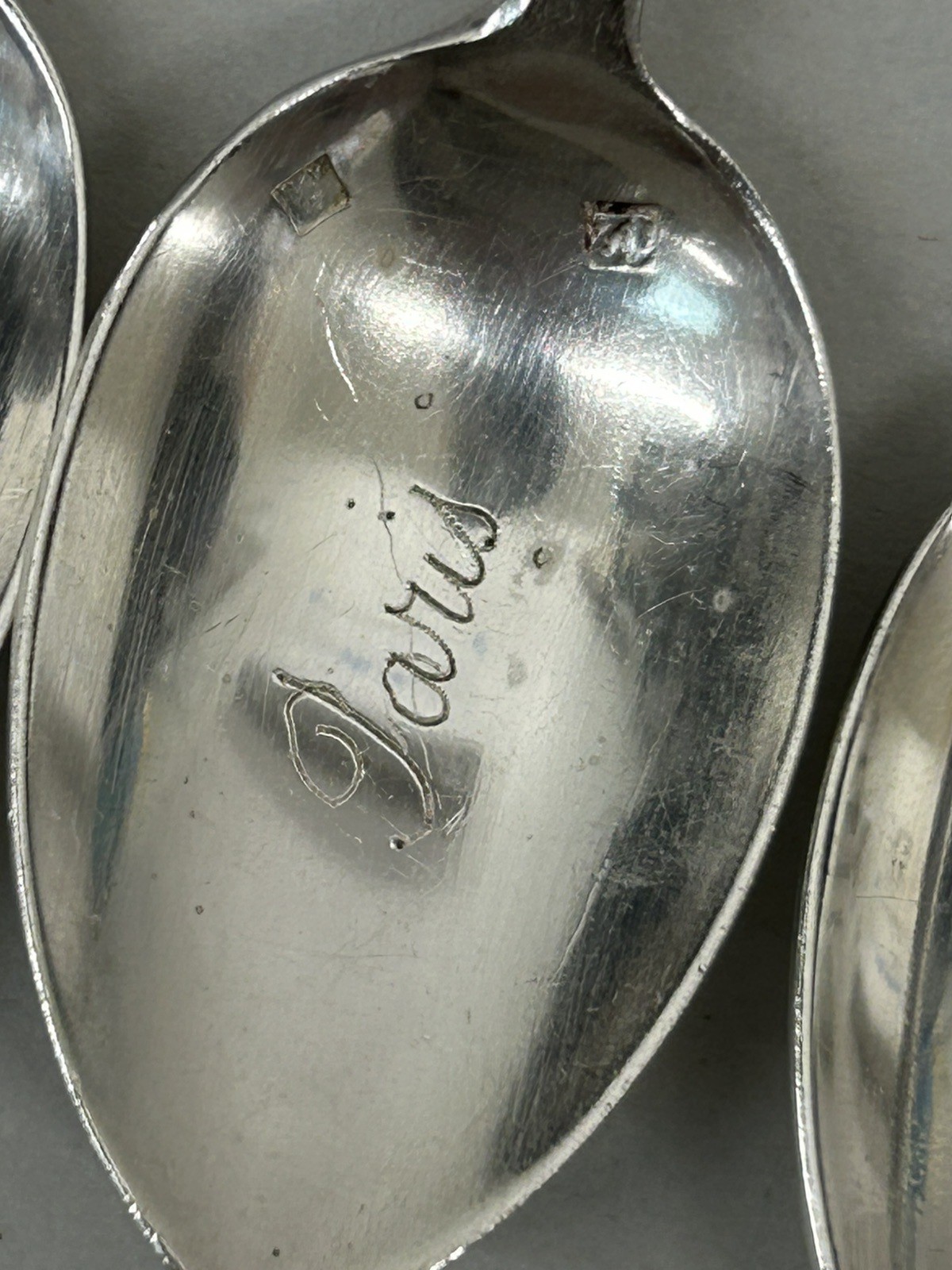 750 German Silver Spoon Lot Paris Souvenir 5" 108g