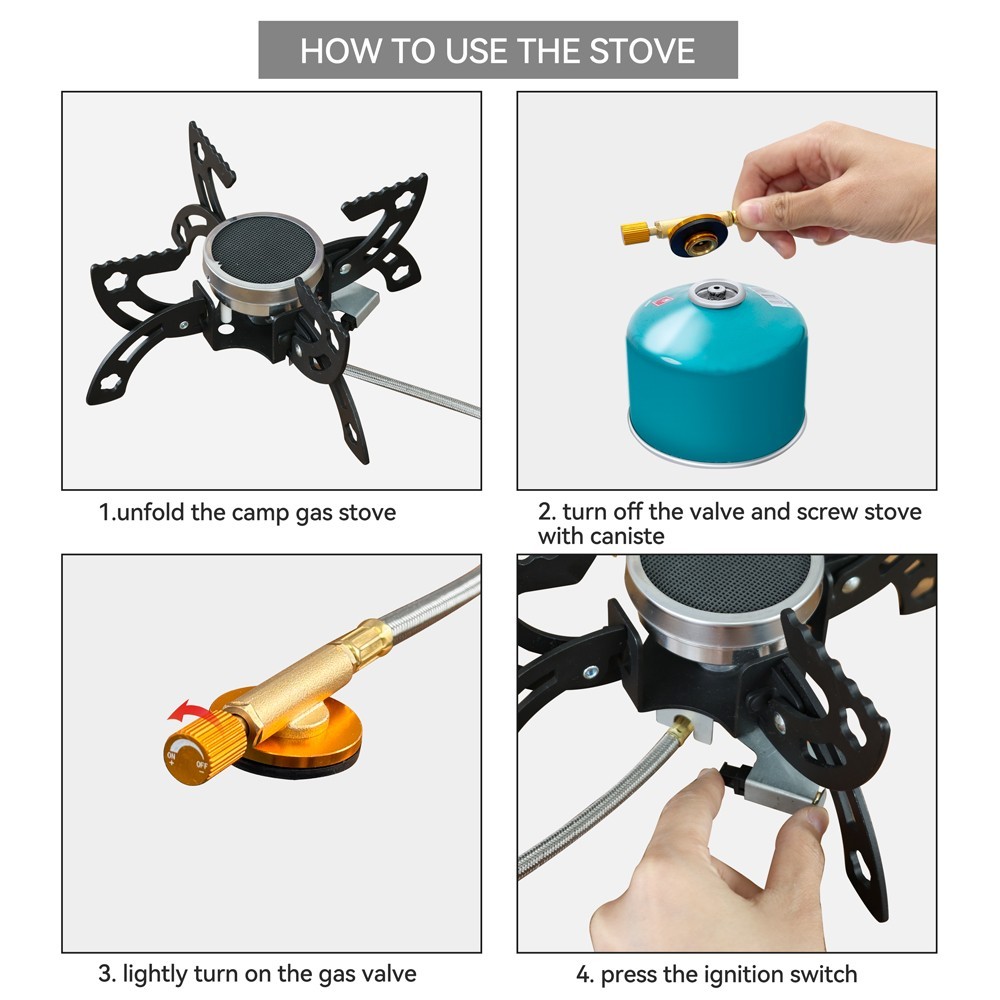 REDSUN FD1 Portable Infrared Camping Backpacking Foldtable Isobutane Gas Stove