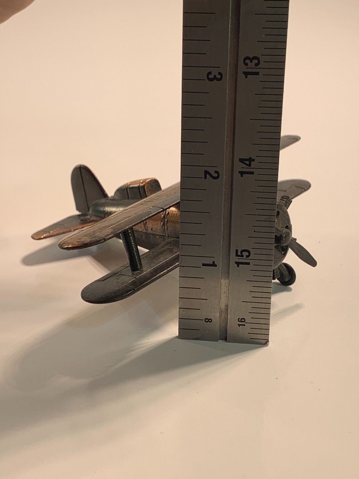 Vintage Die-Cast Pencil Sharpener Old Style Biplane PSF2