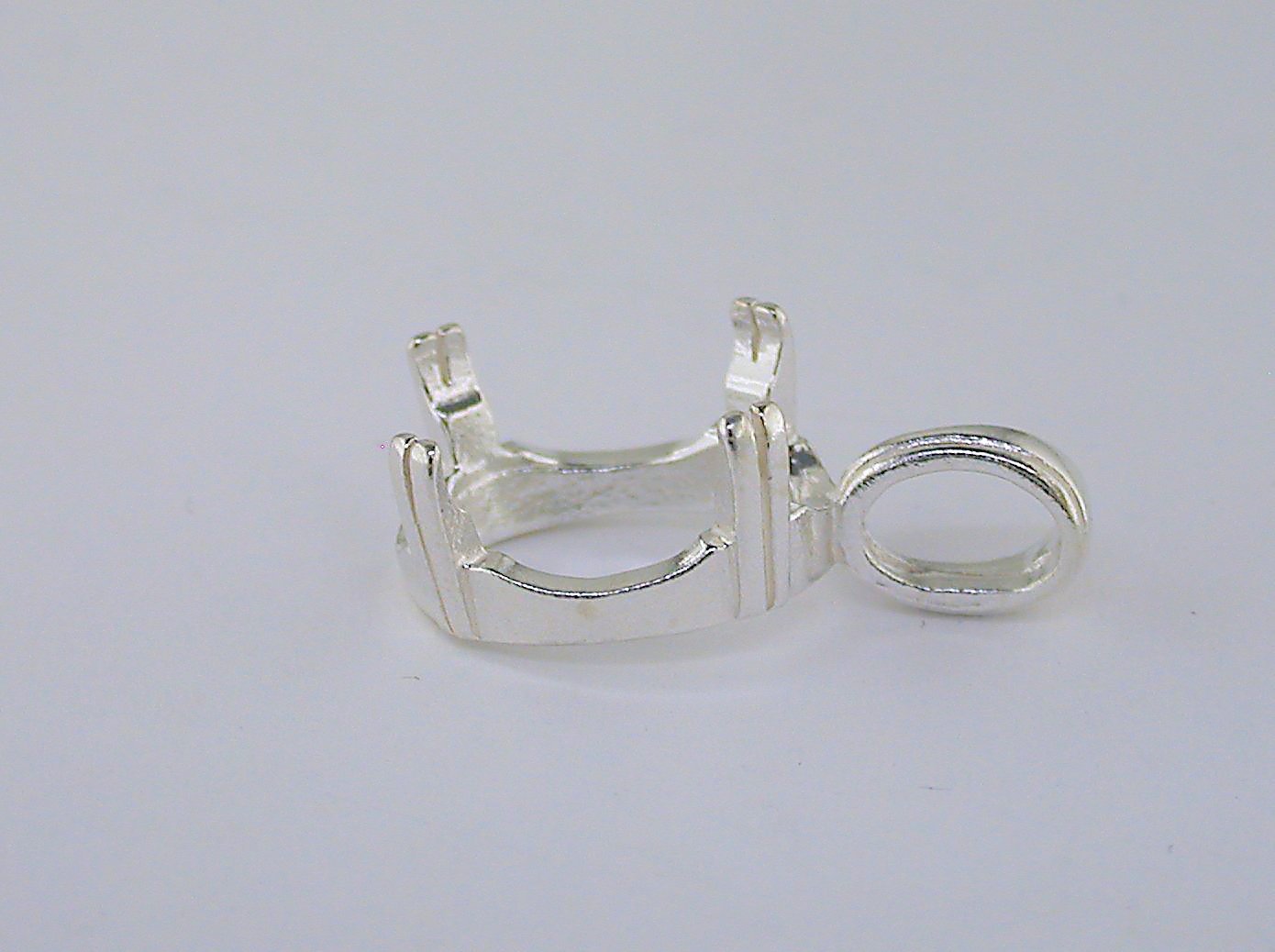 Oval Slider Pendant Pendant Setting Sterling Silver