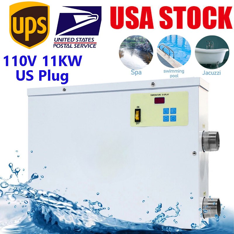 11KW Electric Swimming Pool Water Heater Thermostat Hot Tub 110V US STOCK