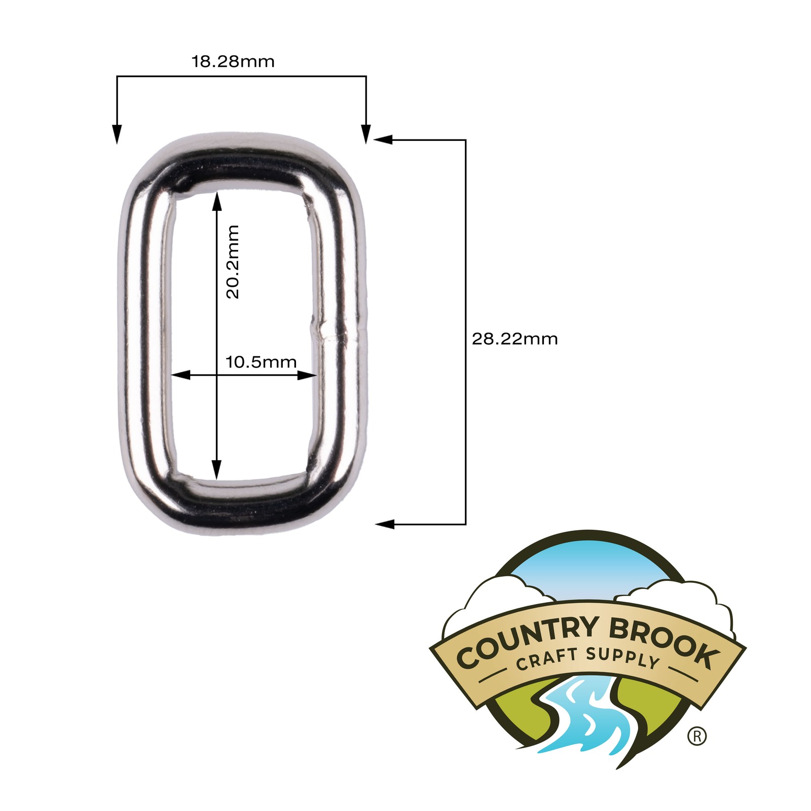 Country Brook Design® 3/4 Inch Heavy Welded Rectangle Rings, 25 Pack