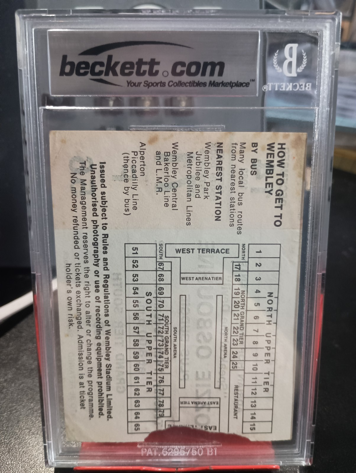 Ozzy Osbourne London Wembley 12/14/1982 Speak Of Devil Tour Ticket Beckett BAS