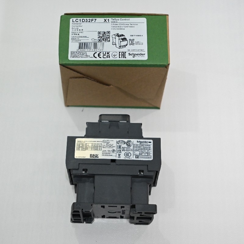 LC1D32F7 Schneider Contactor: 3 phase 3 NO, 110VAC 50/60Hz coil, US In-Stock