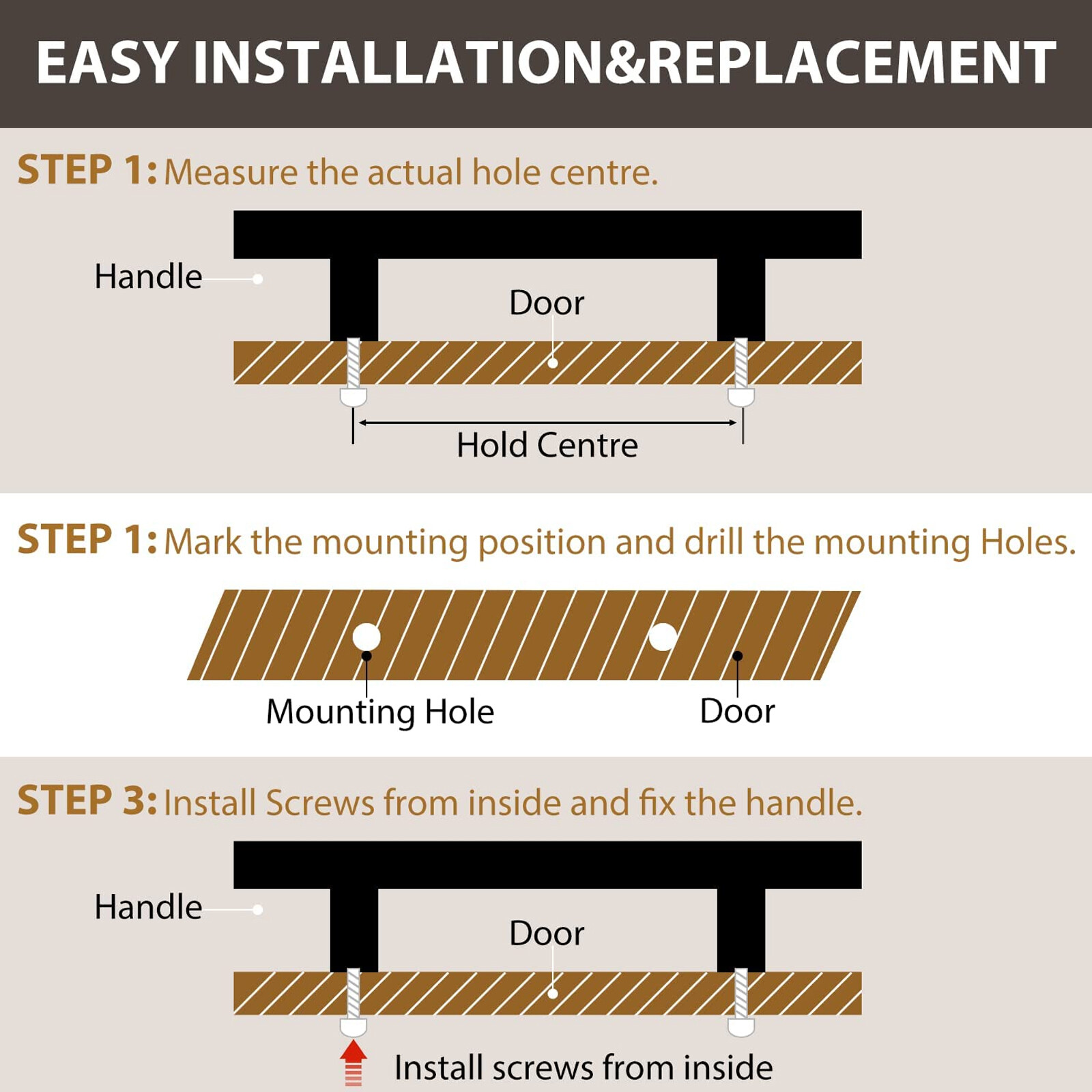 20 Pack Stainless Steel Brushed Gold Kitchen Cabinet Handles Square Drawer Pulls