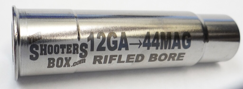 12GA to 44 MAGNUM RIFLED Shotgun Adapter - Chamber Reducer - Stainless