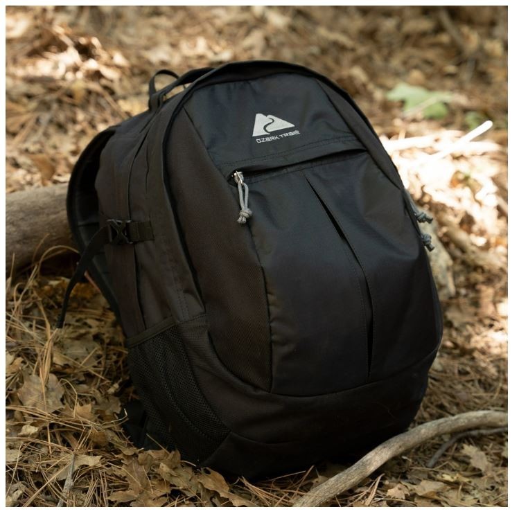 Ozark Trail Hiker Backpack 25 Liter, Black, Polyester, Adult, Teen