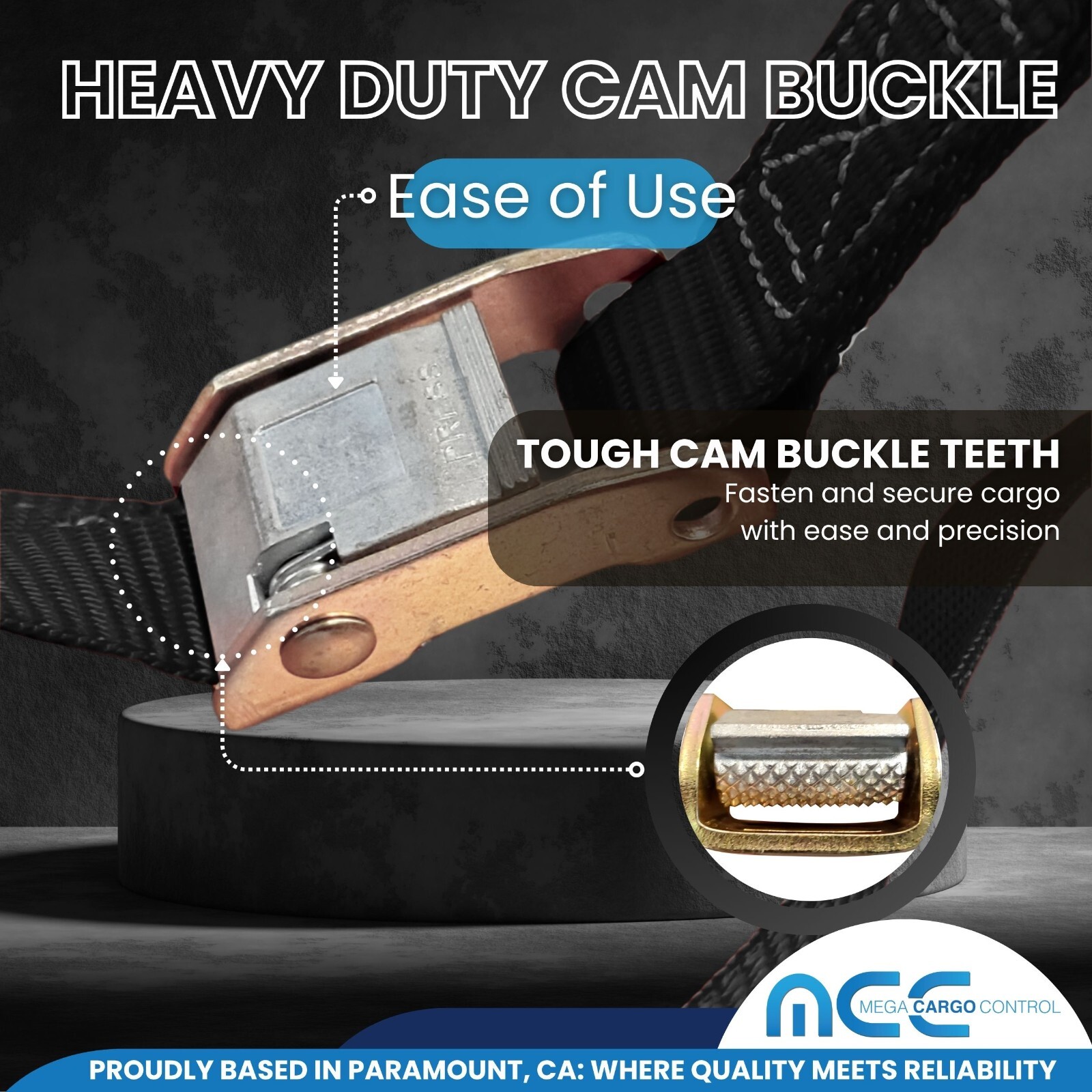 2 Pack 1" x 6' Cam Buckle Tie Down Strap w/ S Hook For Boat Motorcycle Bike