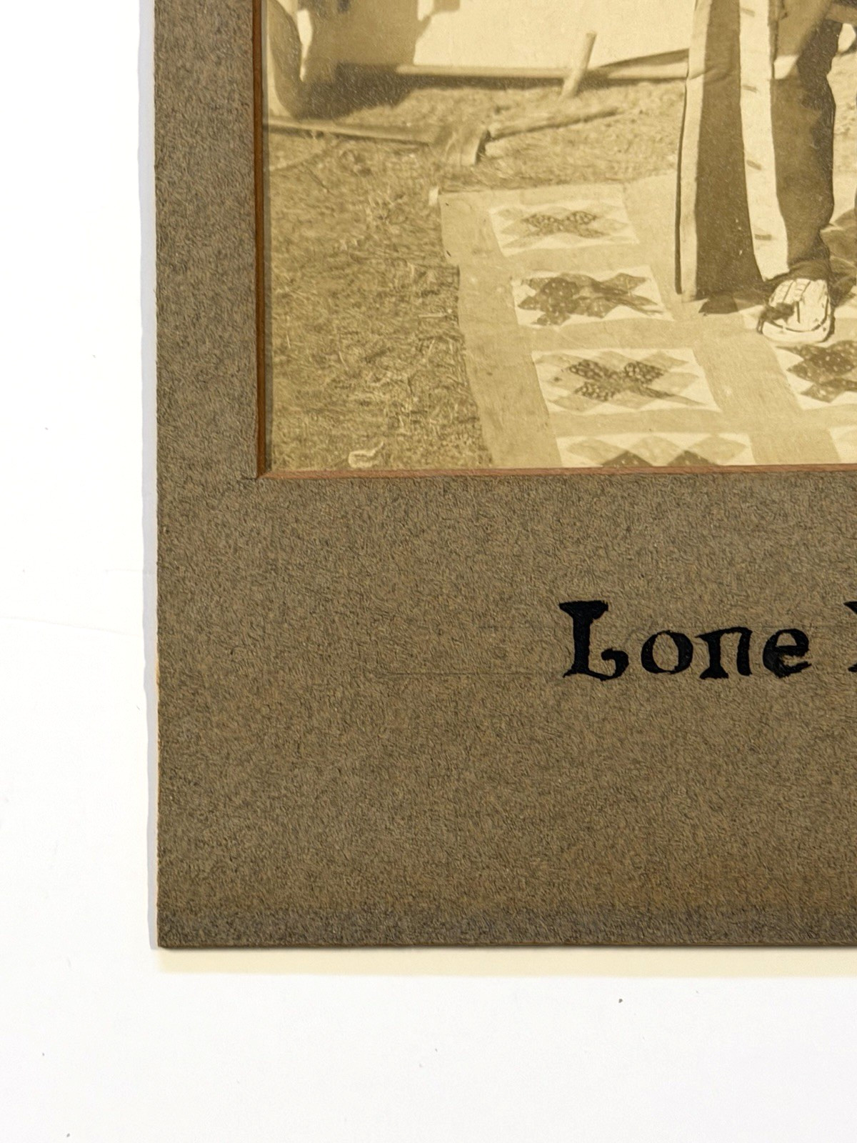 Vintage Native American Cabinet Photo Titled: "Lone Dog"; Early 20th Century