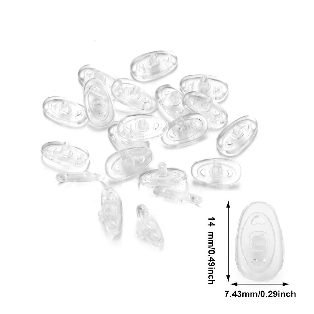 8 Eyeglass Nose Pads +8 Screw-in Glasses Repair Kit + 1 Screwdriver Tool Sets