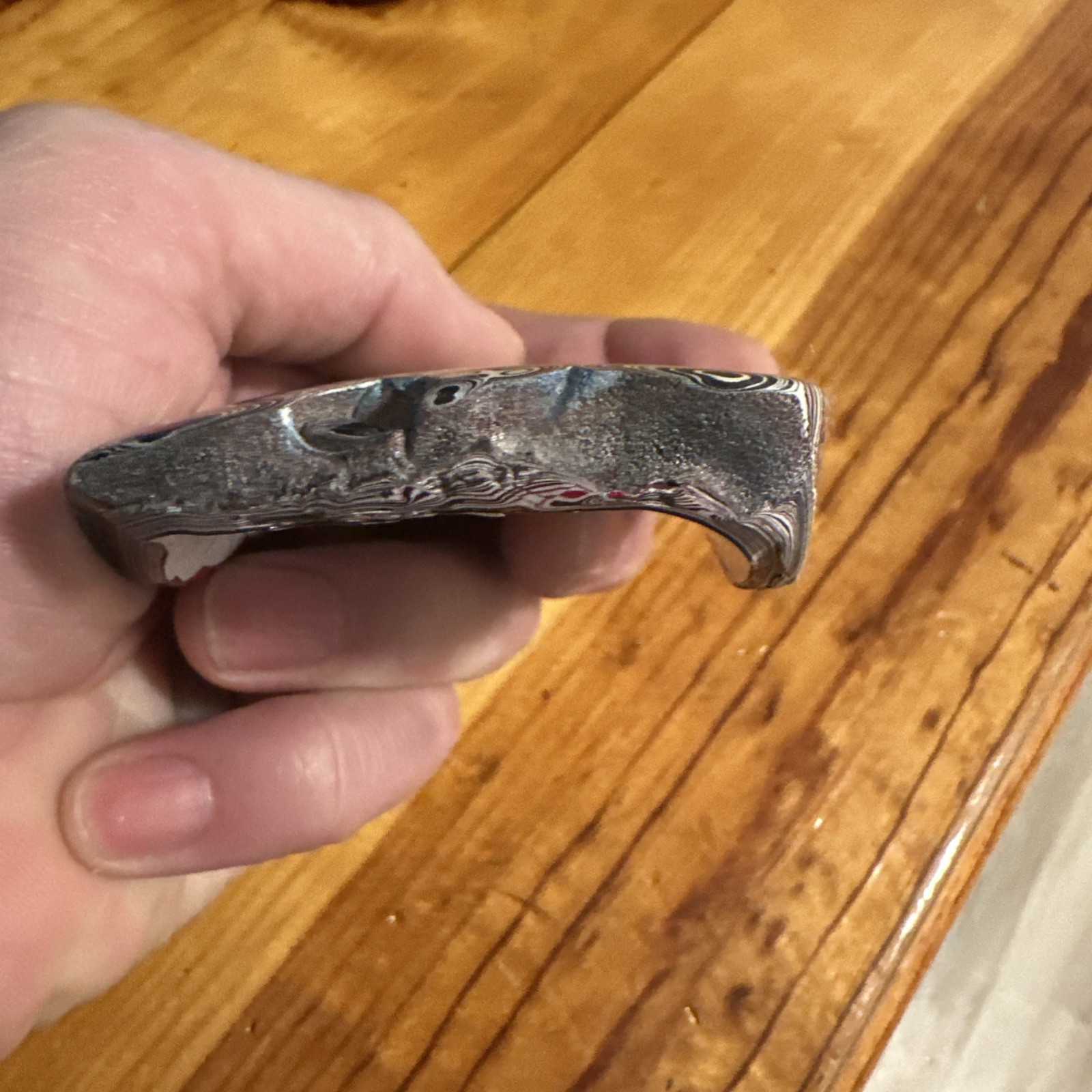 Polished "kenworth" Fordite specimen Detroit agate