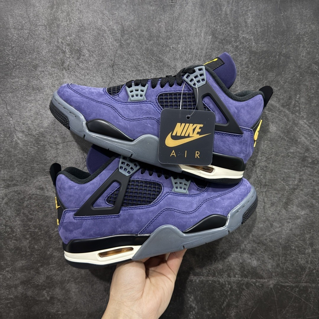 AJ 4 Lakers Imperial Purple FV5029-500 Ship Now