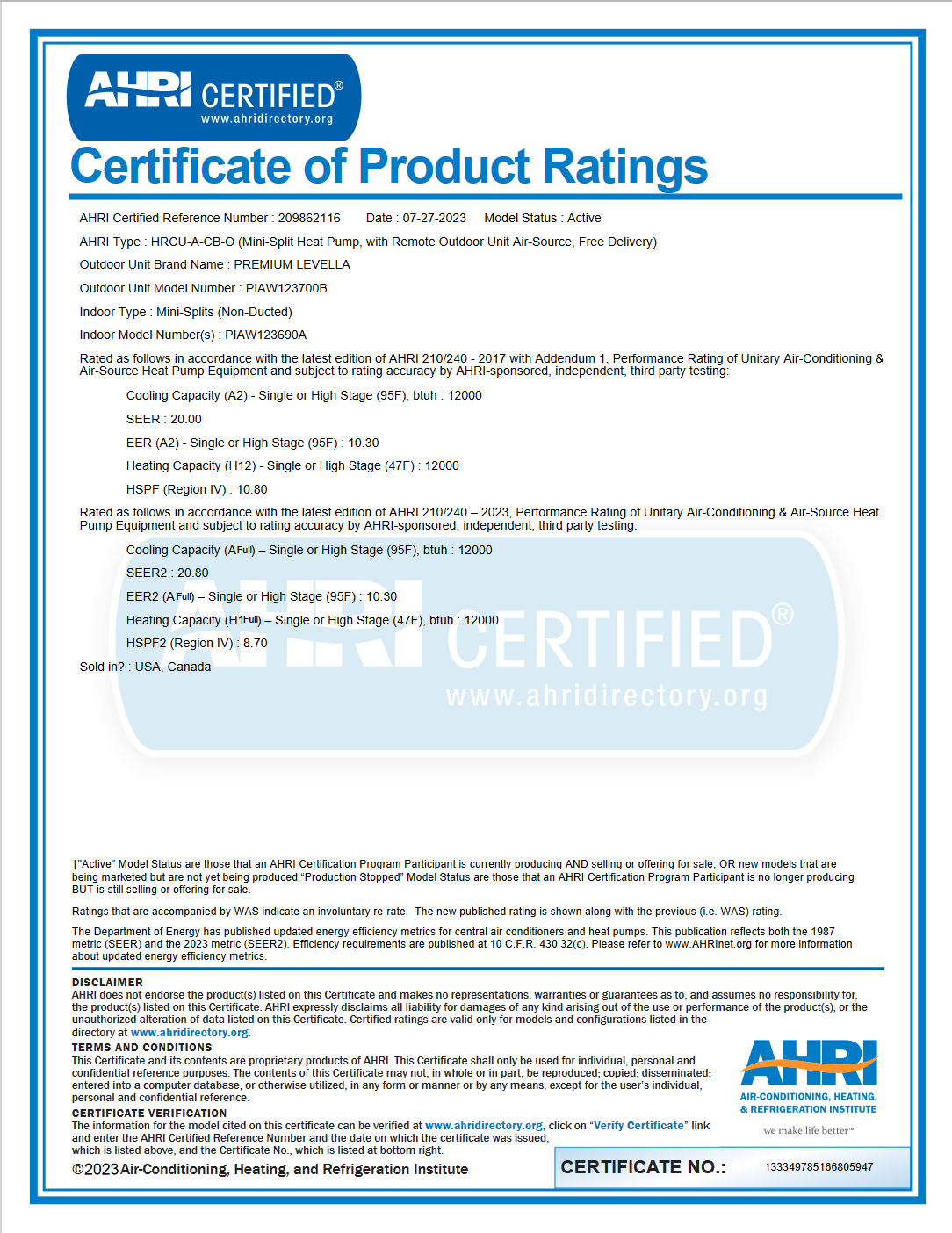 12000 BTU Air Conditioner Mini Split 20.8 SEER2 INVERTER Ductless Heat Pump 110V