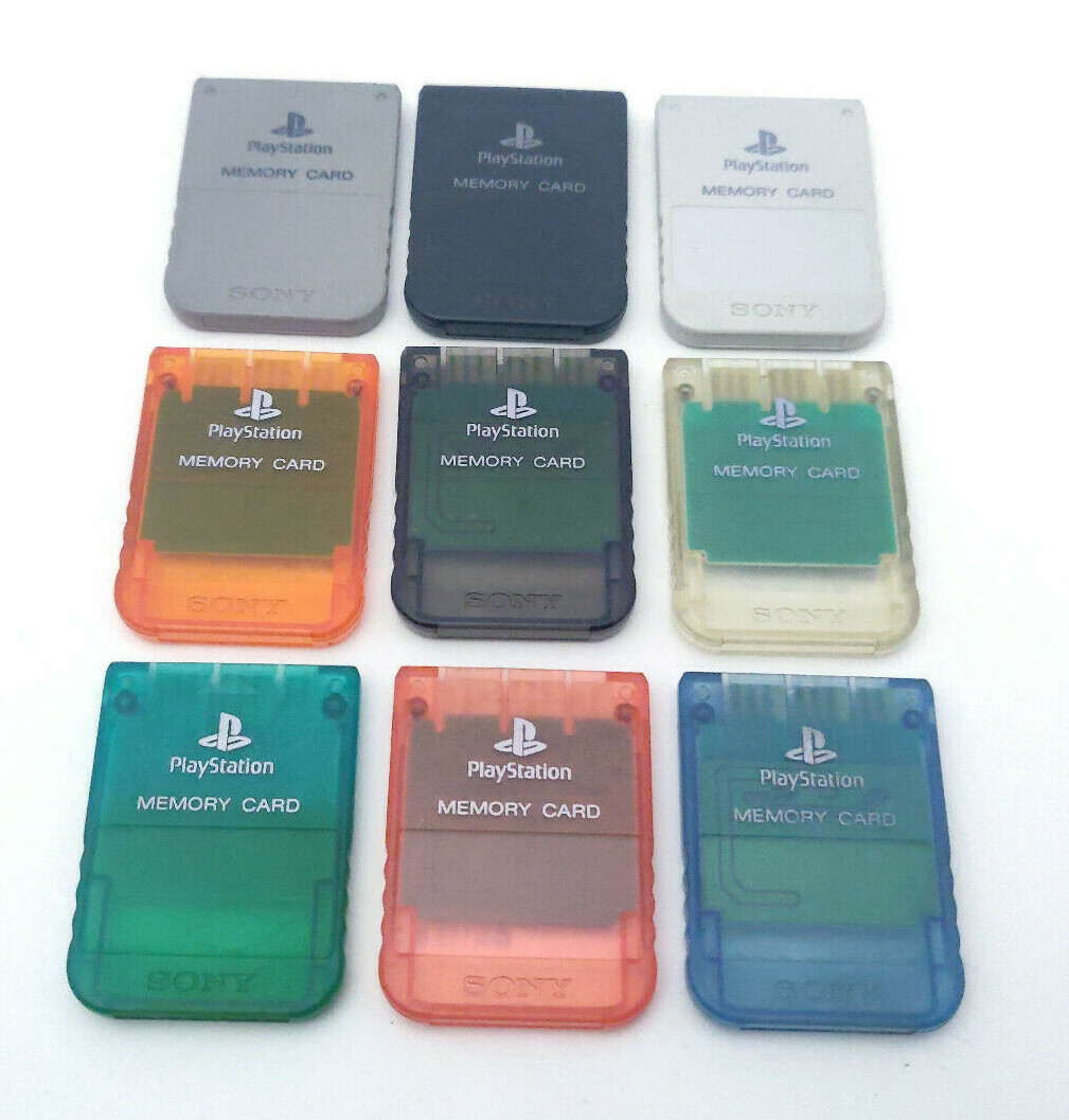 Sony Playstation 1 PS1 Official OEM 15 Block Memory Card Import SCPH-1020
