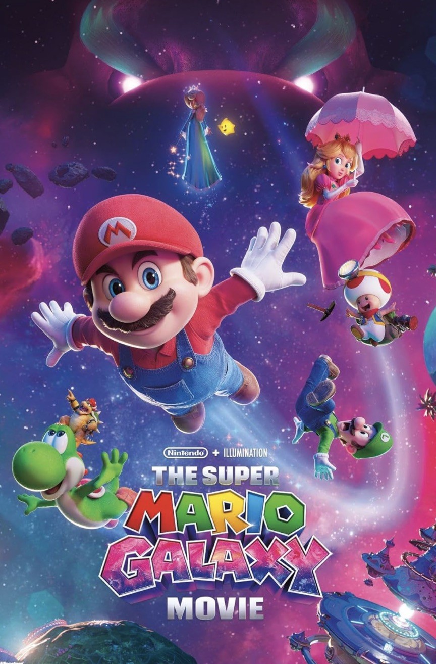 Nintendo 2026 The Super Mario Galaxy Movie Poster 34” X 22.4” Premium Unframed