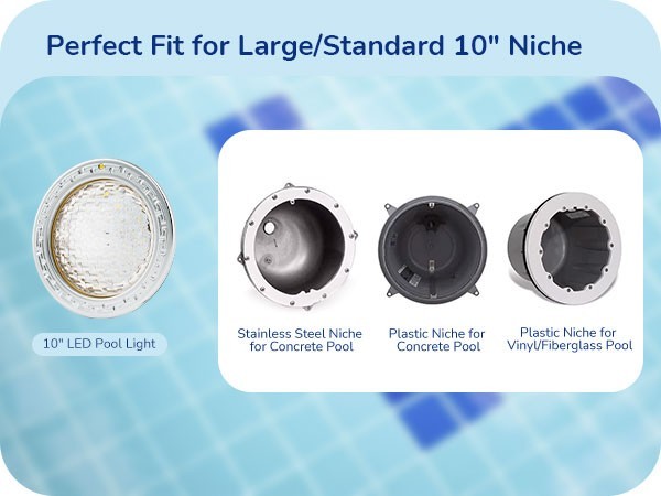 EDISHINE 12V LED Pool Lights for Inground Pool RGBW Dynamic Effects Waterproof