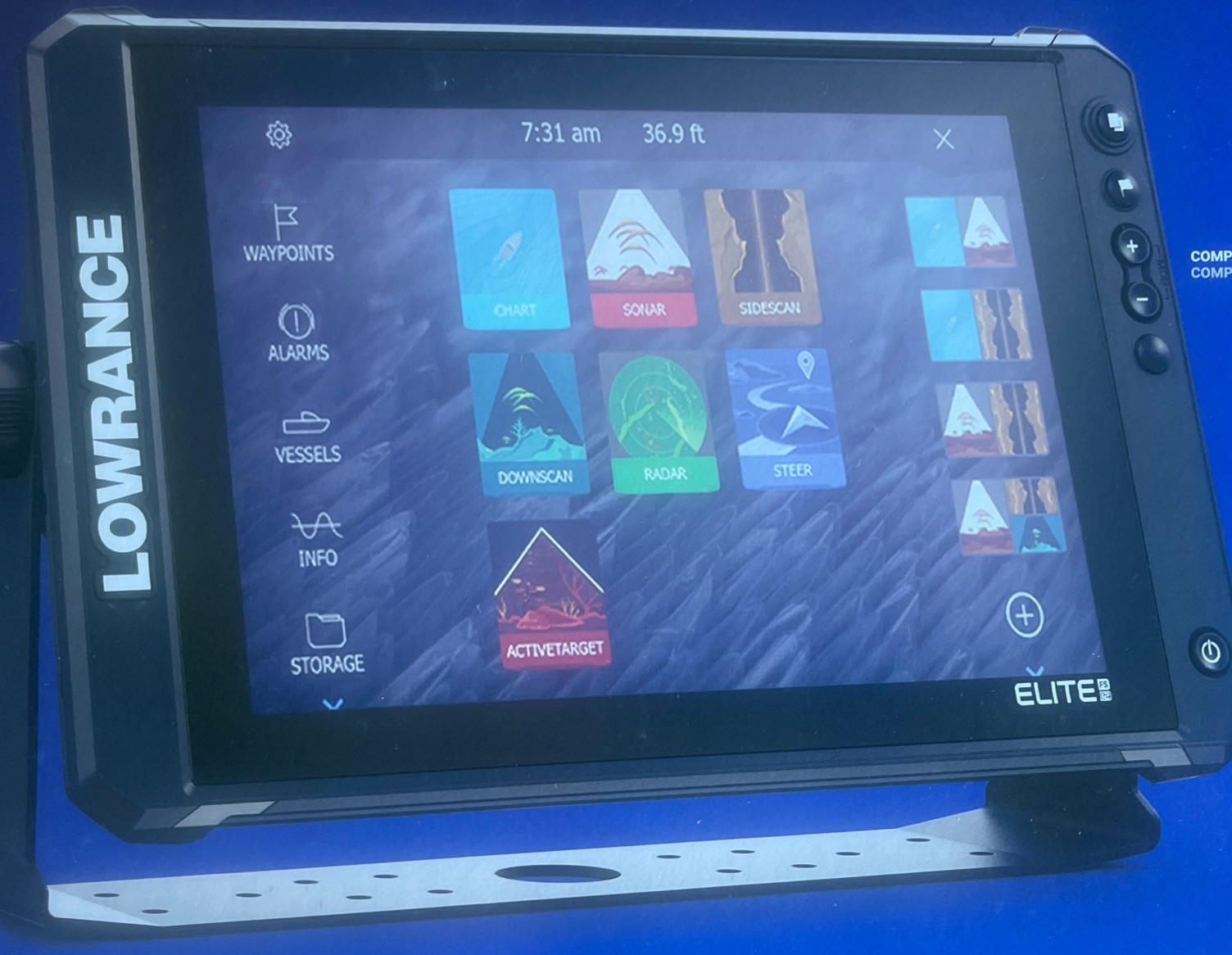 Lowrance Elite FS 12 Fishfinder Chartplotter Totalscan Transducer