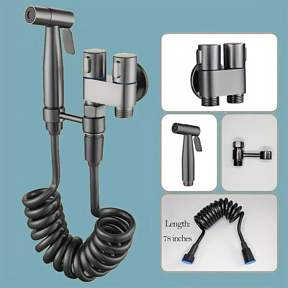 Toilet Faucet Splitter 2 Way 1-In-2-Out Dual Control Valve for Bidet and Shower.