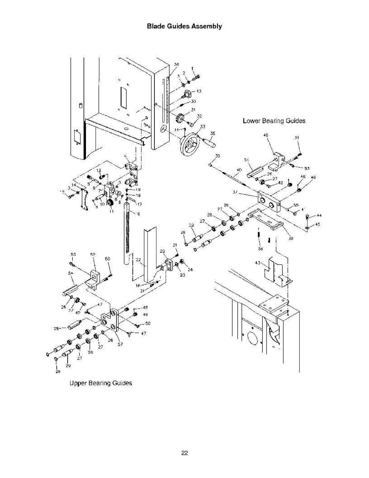 Jet JWBS-18 Woodworking Band Saw Operators & Parts List Manual *240