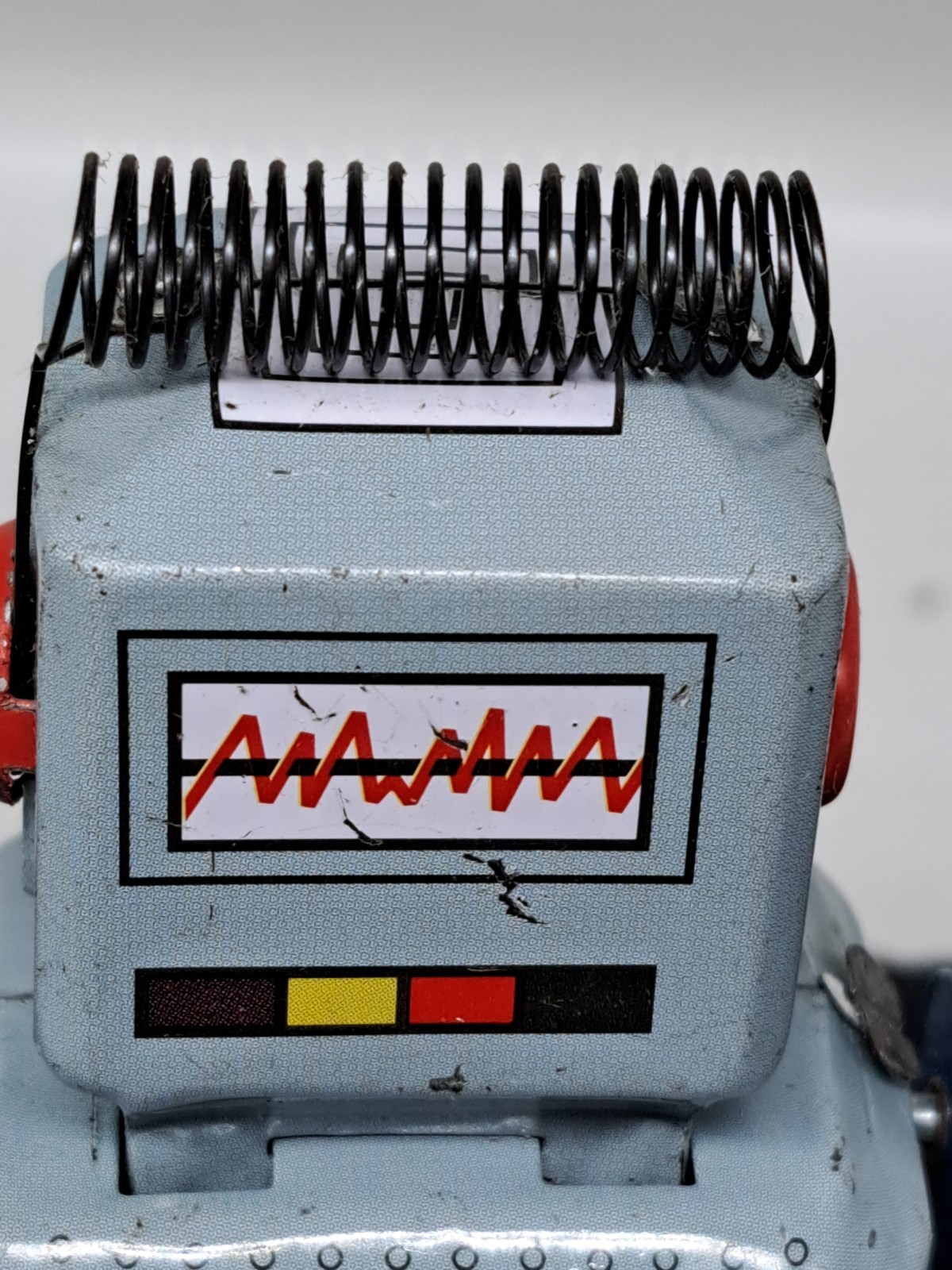 Tin Robot 4.5" Wind Up Blue Litho Retro Collectible Mini Robot MS294