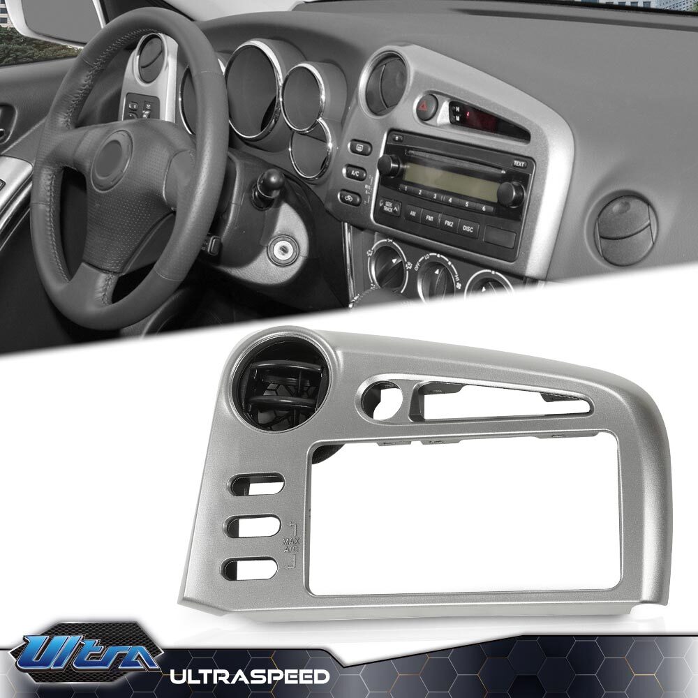 Fit For 2003-2008 Toyota Matrix/Pontiac Vibe Center Dash Radio Bezel Trim Silver