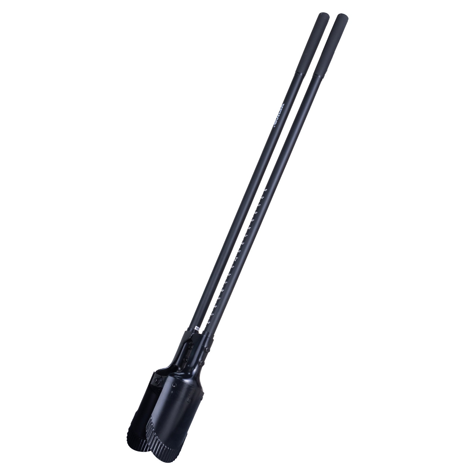 Manual Post Hole Digger 57.5 in Fiberglass Handle with Scale