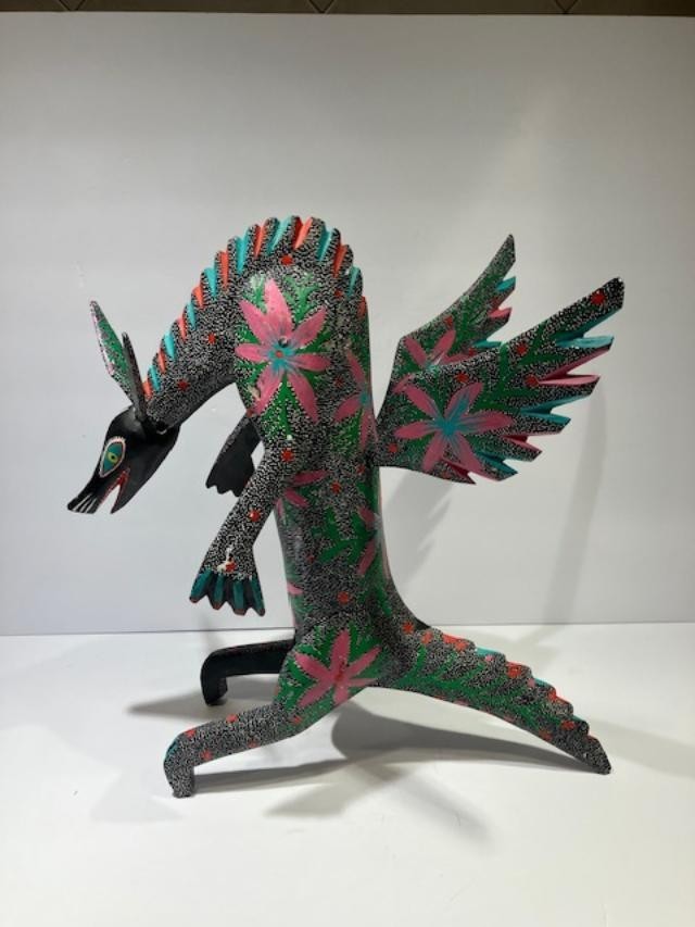 DRAGON Standing Hand Carved Oaxacan Folk Art Oaxaca Mexico