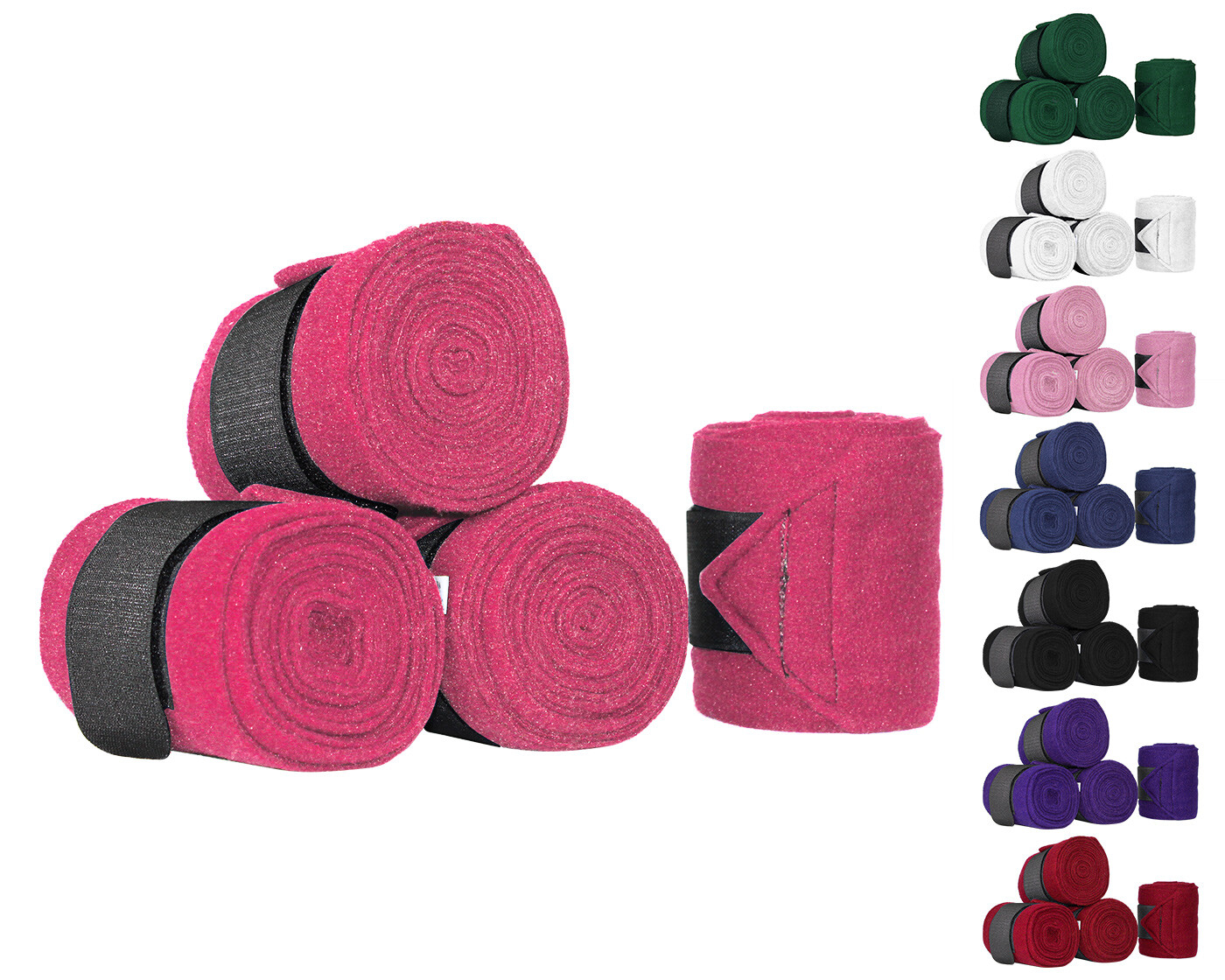 Derby Originals Fleece Horse Polo Wraps Set of 4 Bandages