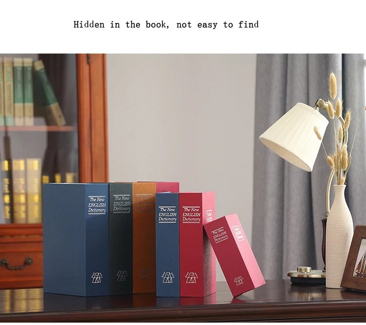 Book Safe with Key Lock – Hidden Dictionary Diversion Safe Box (S/M/L)