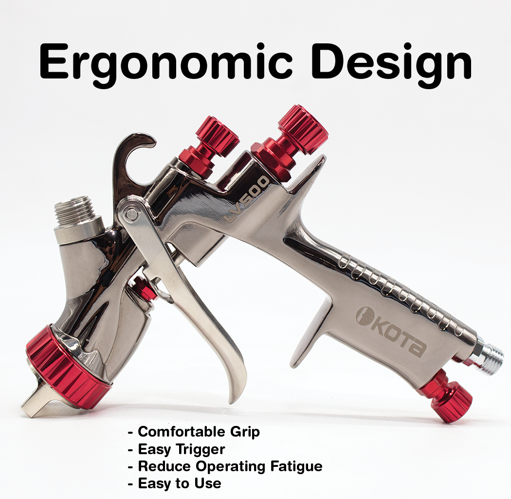 KOTA Paint Spray Gun LVLP 1.3mm or 1.4mm Nozzle (W/O CUP)