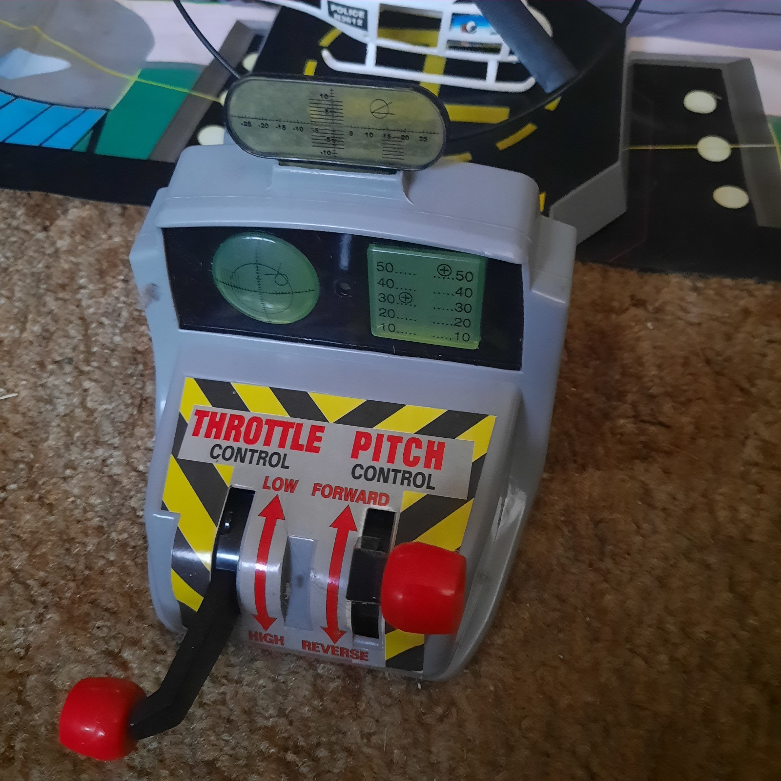 Chopper Patrol Battery Operated Flying Police Helicopter Playset Tested Working!