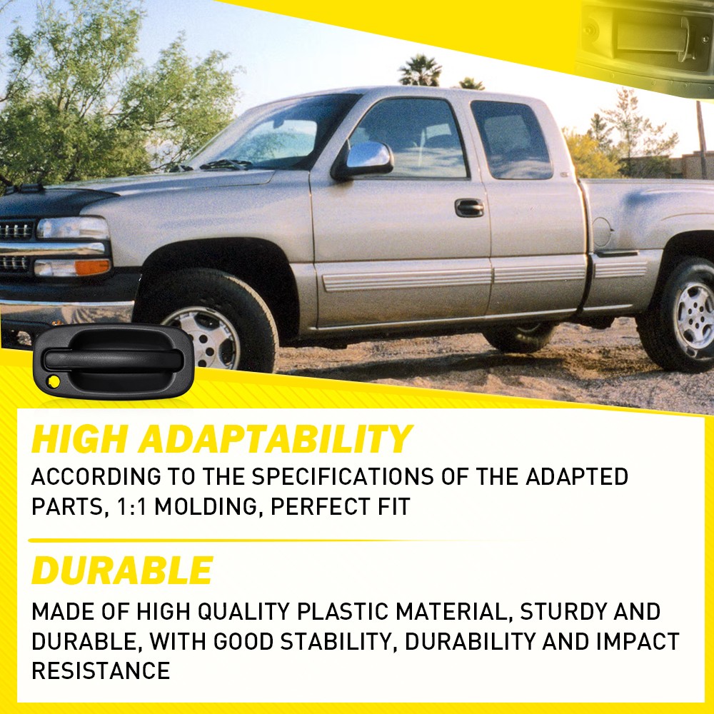 LH RH Front Rear Door Handles Textured Black For GMC Sierra 3500 2001-2007 4-20X