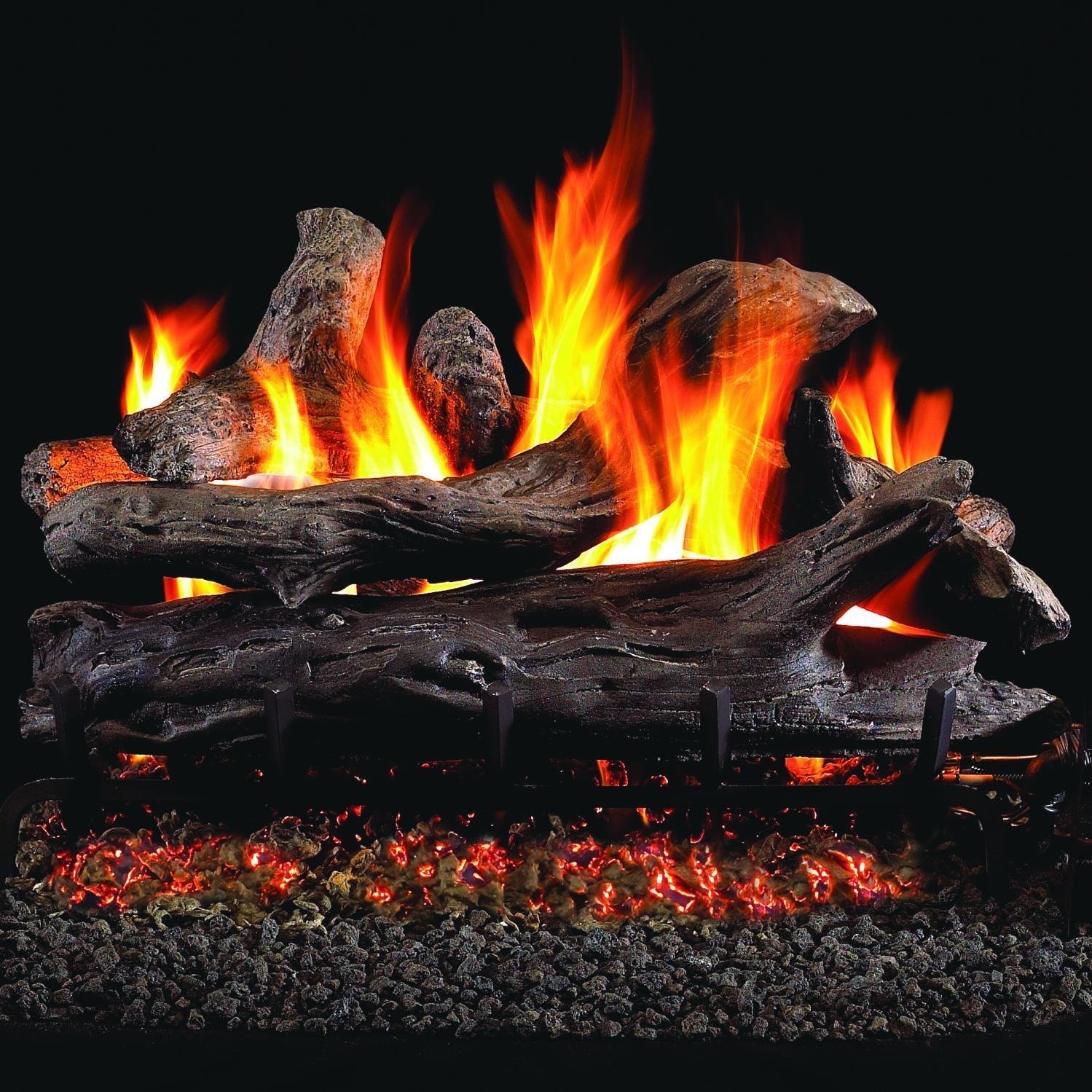 4 Pcs Ceramic fiber Small Logs for all Gas Ethanol Fireplaces Stoves firepit