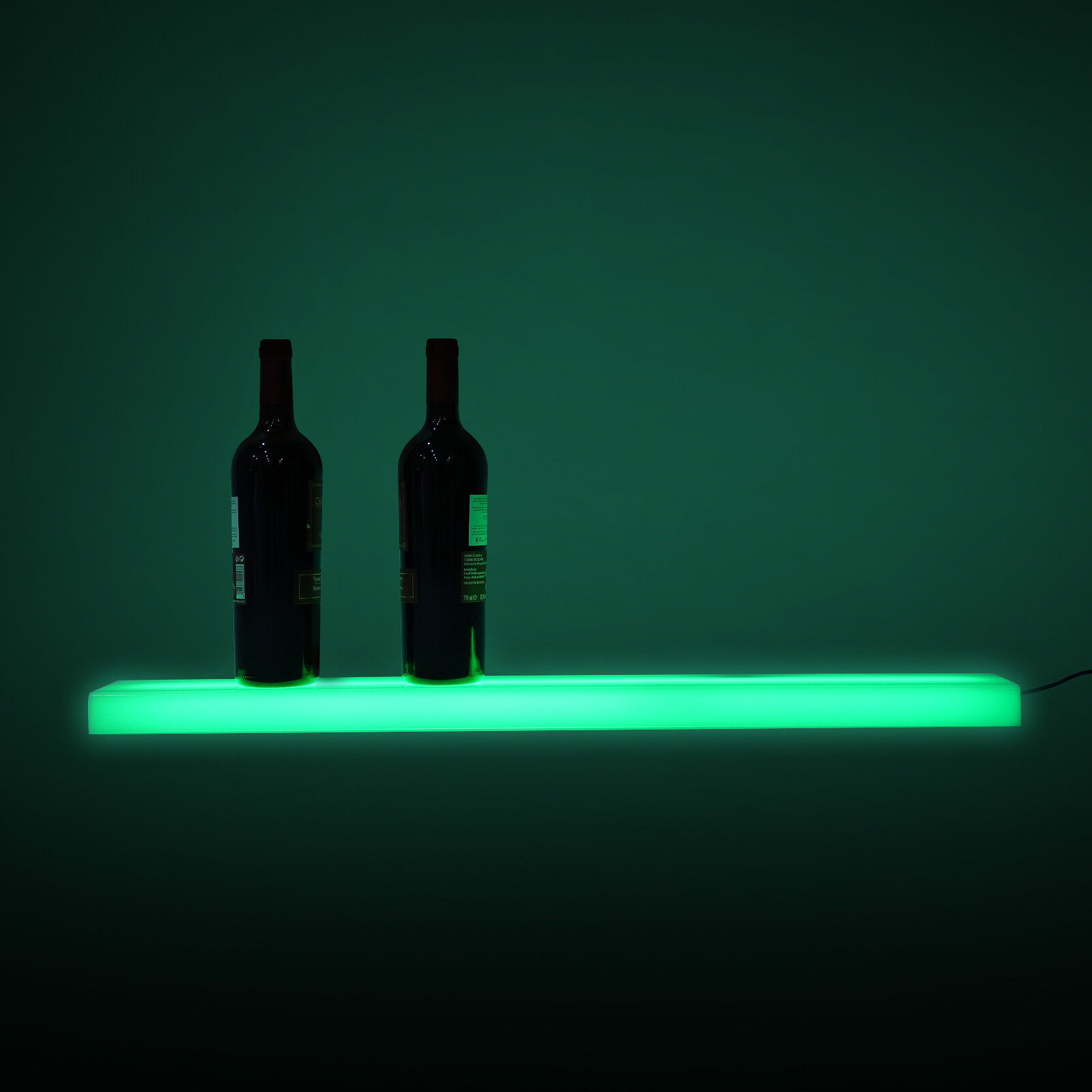2PCS LED RGB Liquor Bottle Display Shelf Acrylic Lighted Bar Shelf for Home/Bar